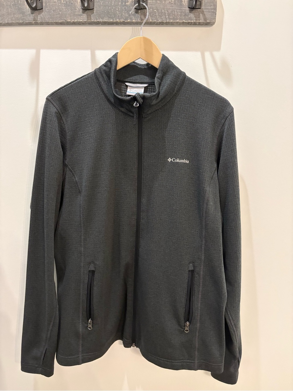 Columbia Charcoal Grey Full-Zip Micro Fleece Jacket